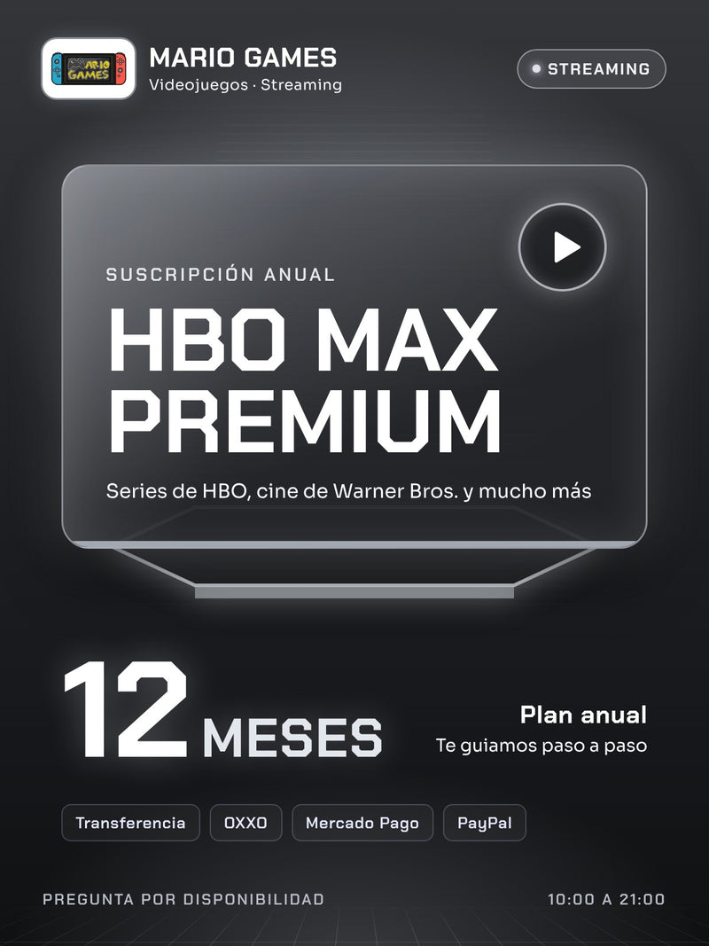 HBO Max Premium · 12 meses