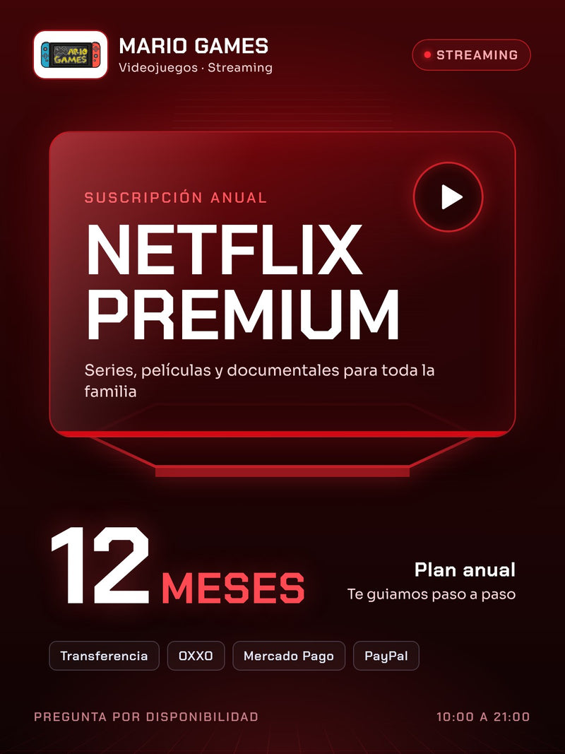 Netflix Premium · 12 meses