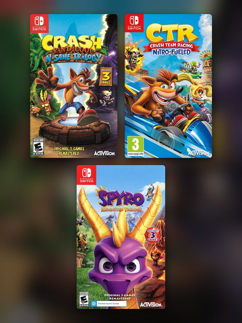 Paquete Crash y Spyro: N. Sane Trilogy, Team Racing y Reignited Trilogy