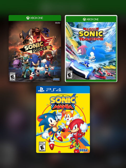 Sonic Forces + Team Sonic Racing + Sonic Mania