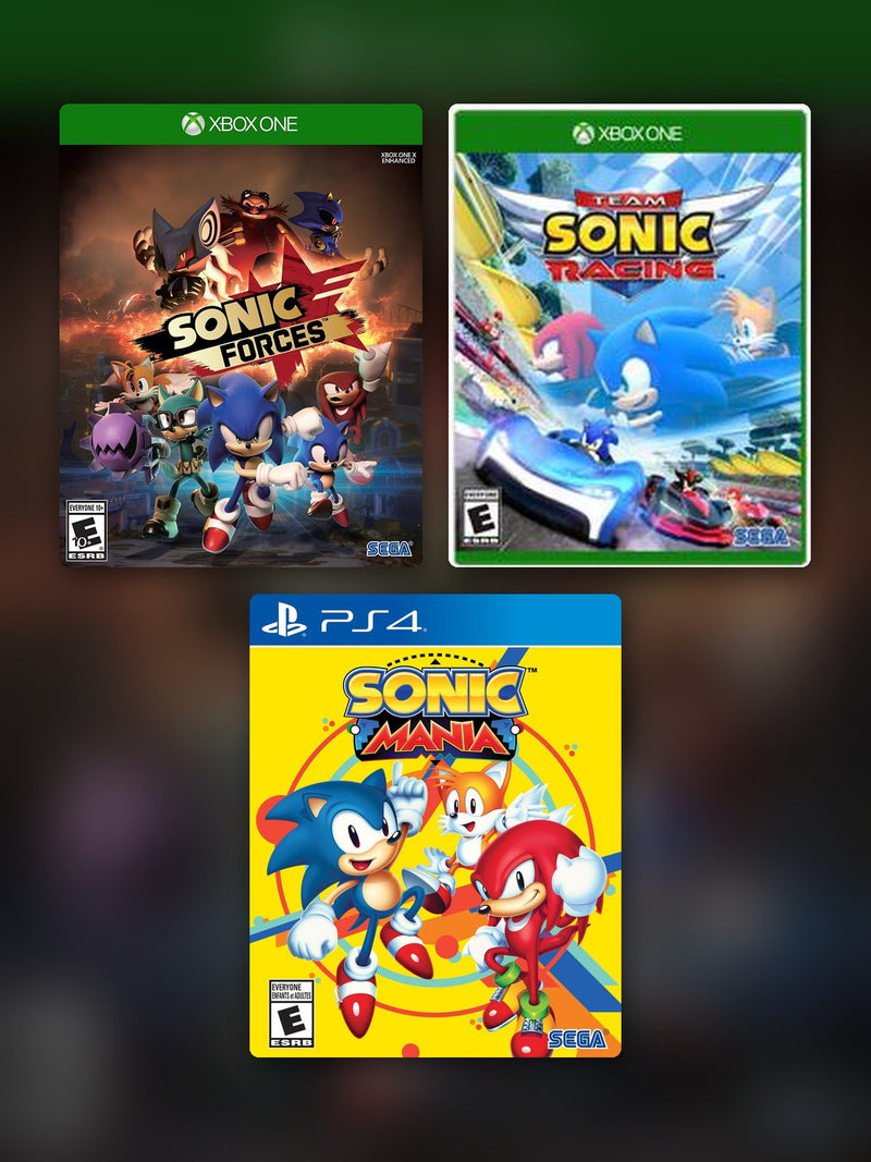 Sonic Forces + Team Sonic Racing + Sonic Mania